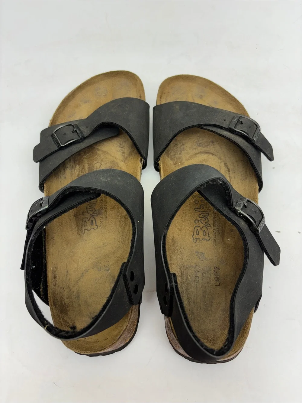 Birkenstock Black Dual-Strap Women’s Sandals with Buckles, SZ 9, box 43